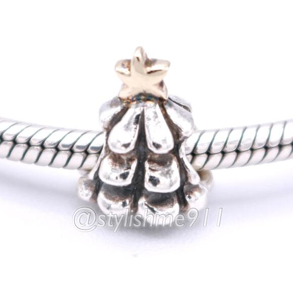 Authentic PANDORA Christmas Tree Charm 14K Gold - 790365 - Picture 3 of 10
